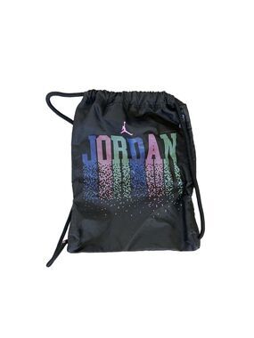 Unisex Jordan Black Multicolor One Size Drawstring Bag